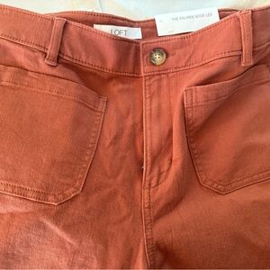 LOFT Rust Wide Leg Pants